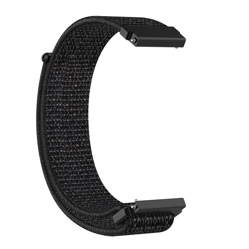  Nylon Armband Med Kardborreband Fäste - Svart (22mm)