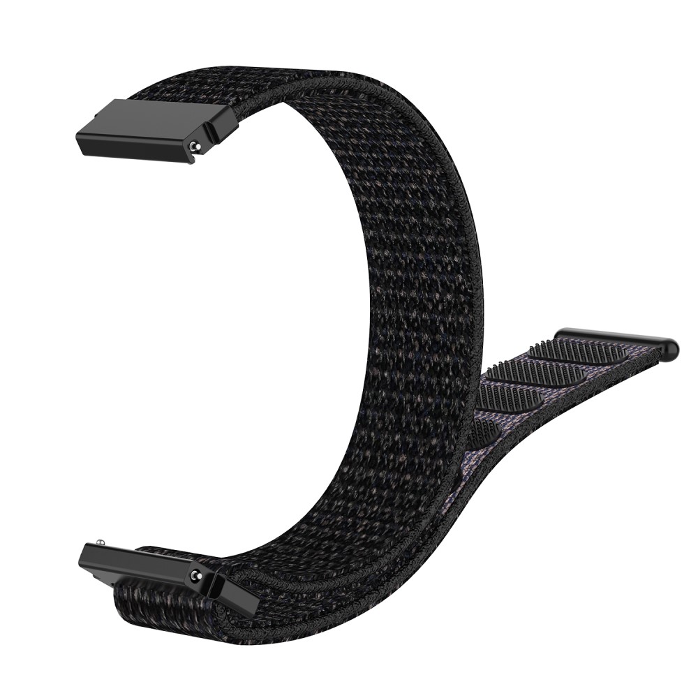  Nylon Armband Med Kardborreband Fäste - Svart (22mm)