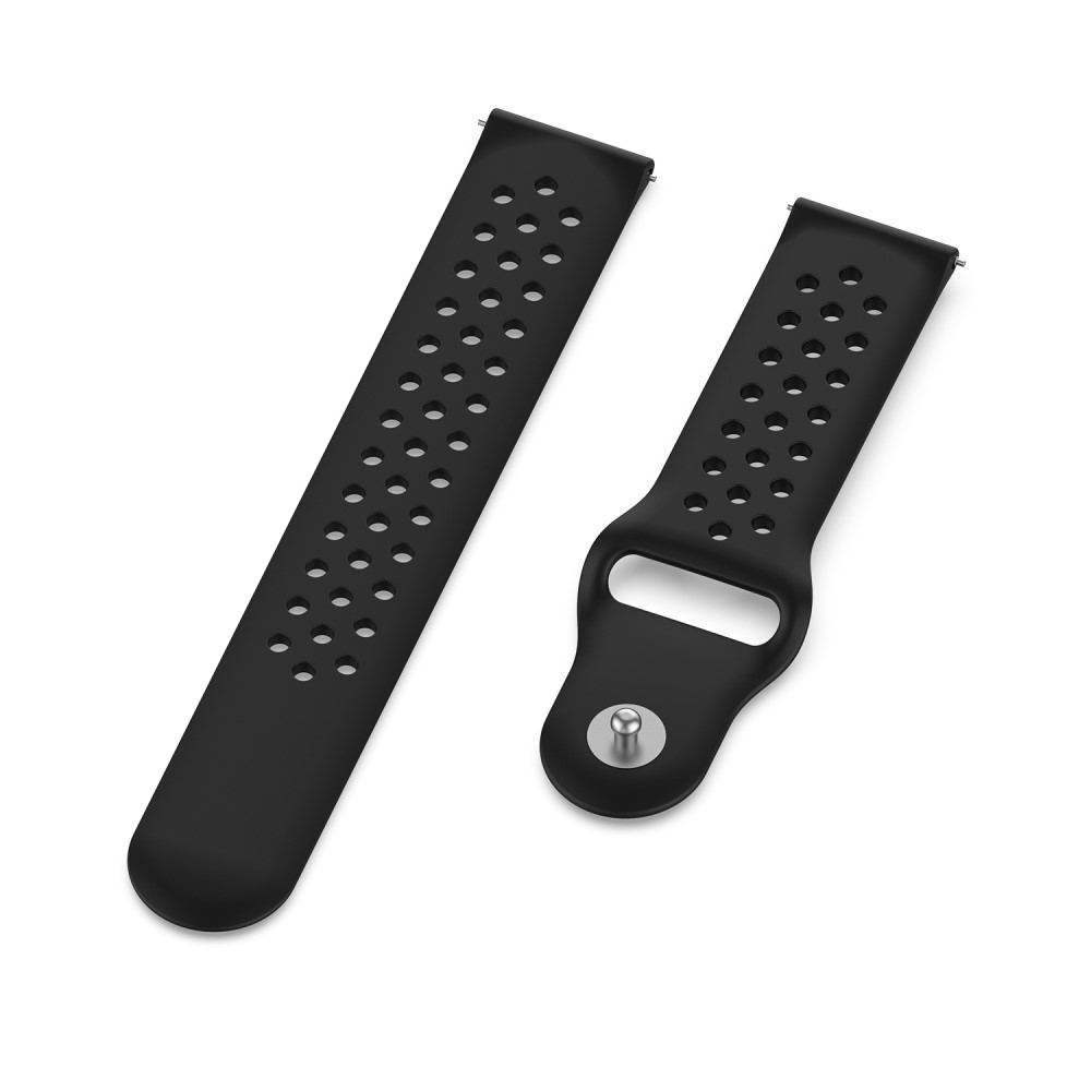  Ihåligt Silikon Träningsarmband - Svart (22mm)