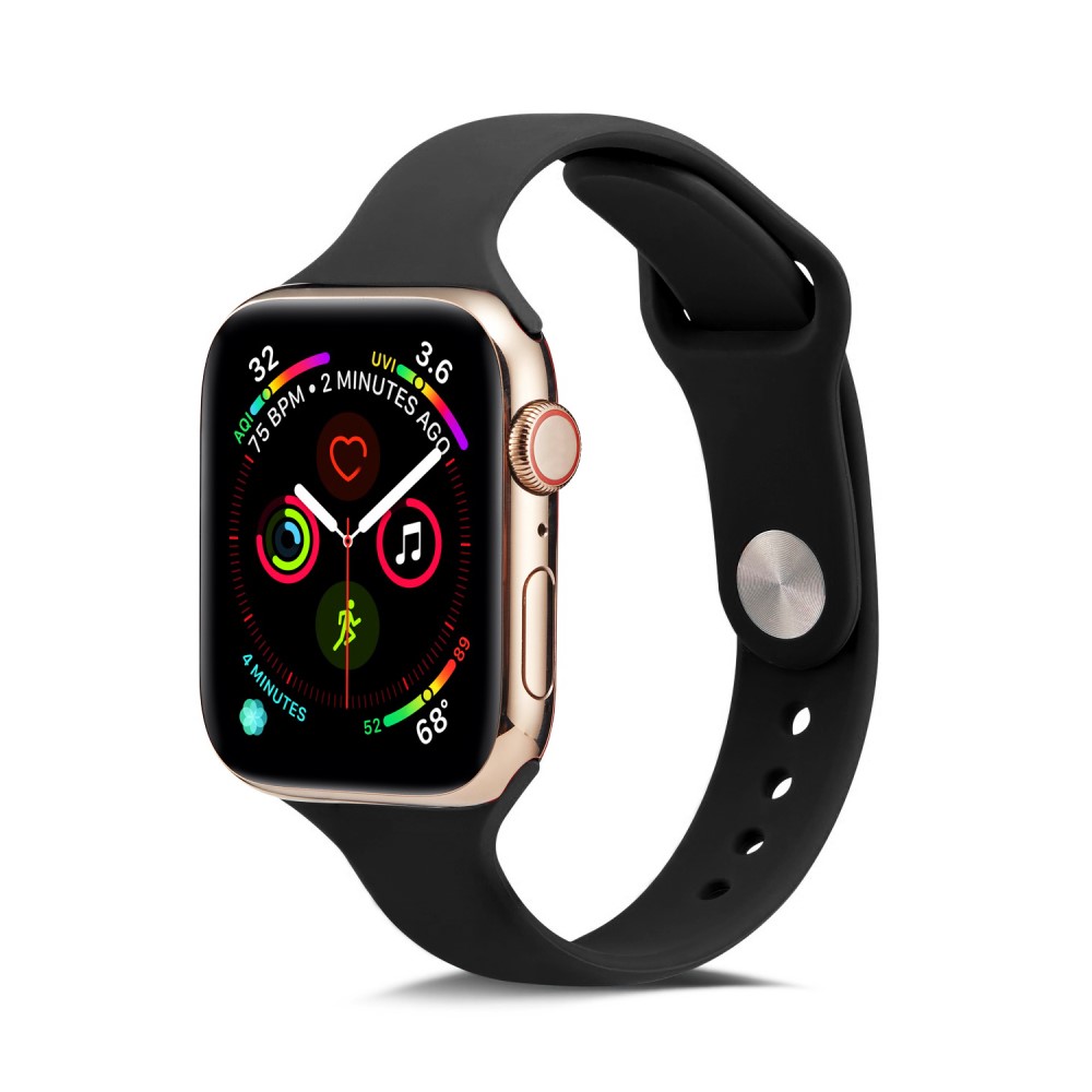  Silikon Armband Apple Watch 42/44/45/46/49 mm Svart