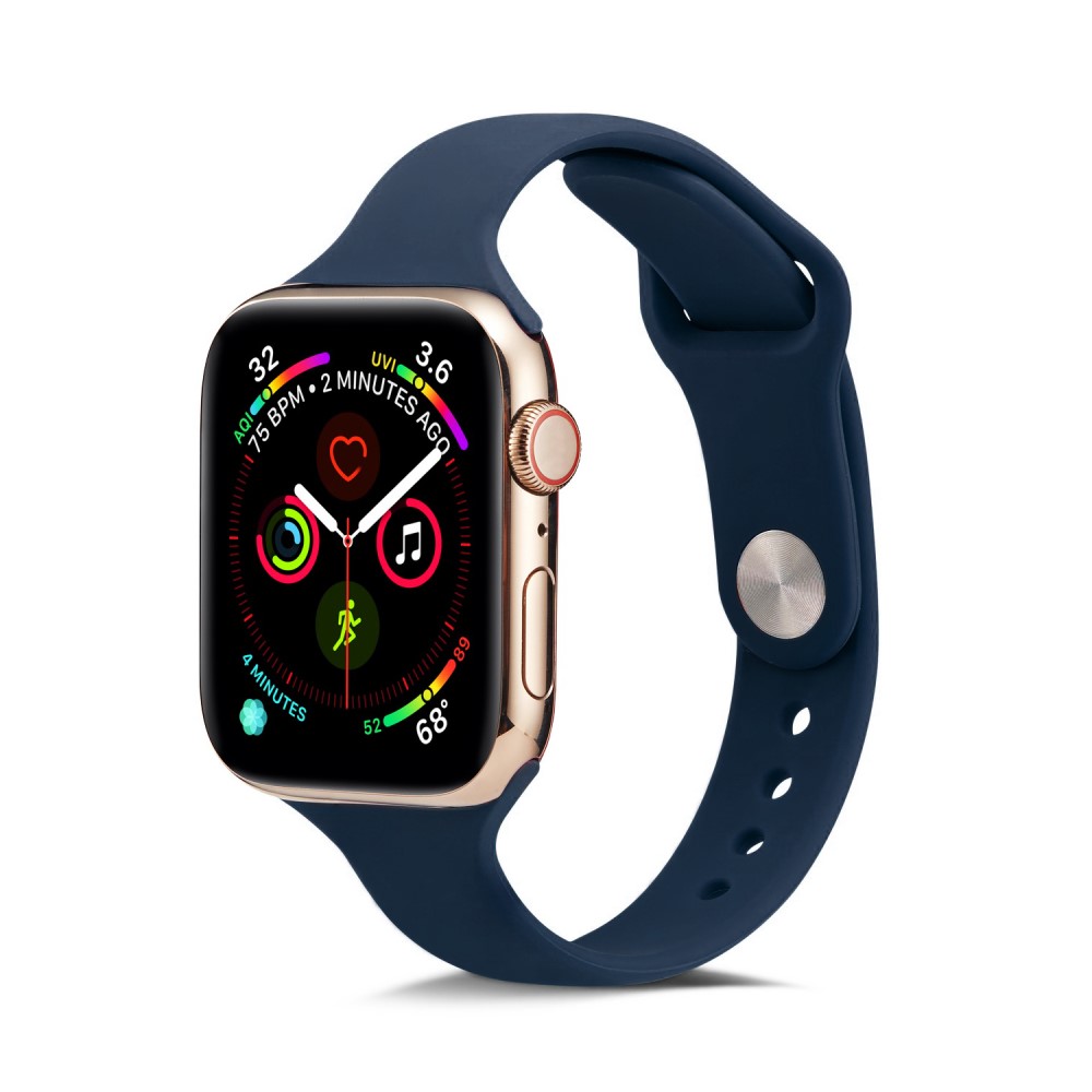 Silikon Armband Apple Watch 42/44/45/46/49 mm Mörk Blå