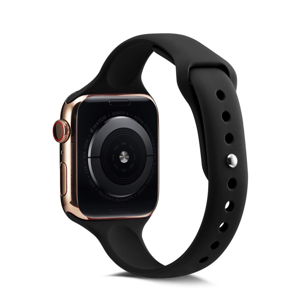  Silikon Armband Apple Watch 38/40/41/42 mm - Svart