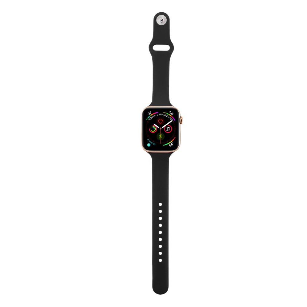  Silikon Armband Apple Watch 38/40/41/42 mm - Svart