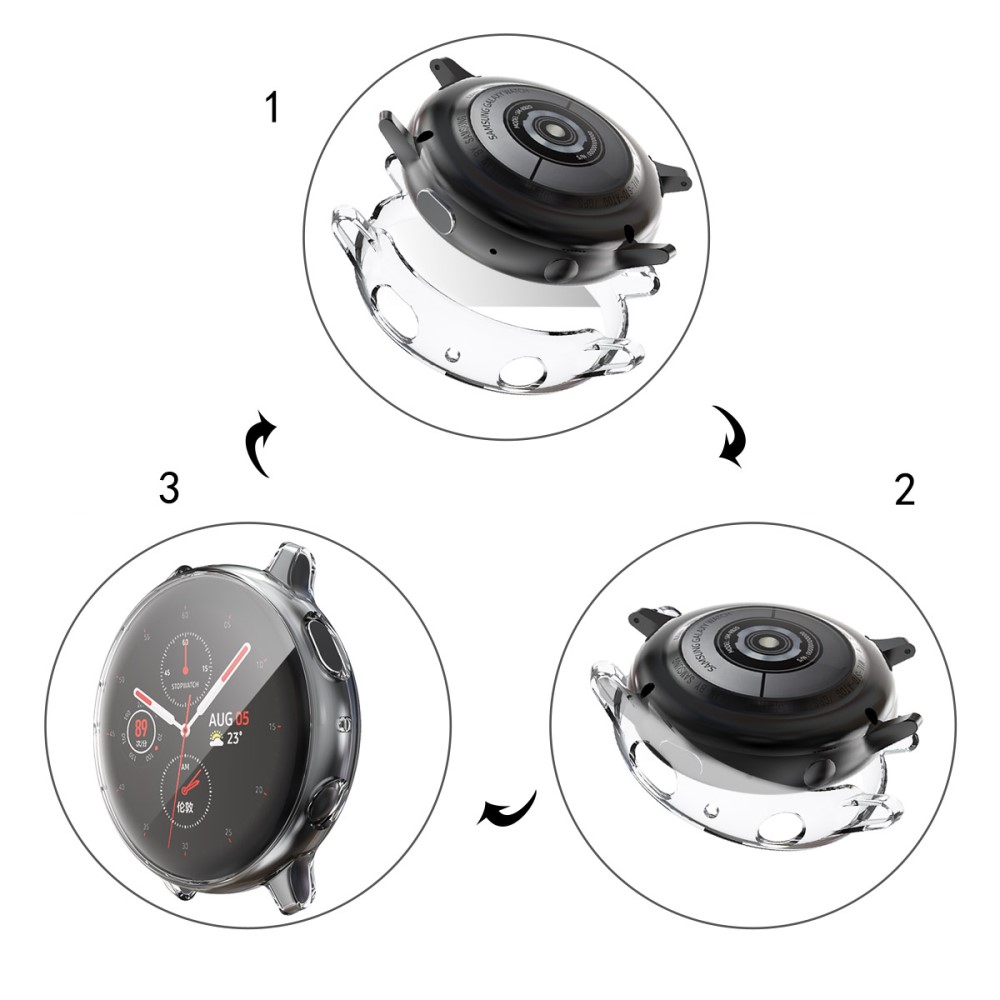  Heltäckande Skal Galaxy Watch Active2 44 mm - Transparent