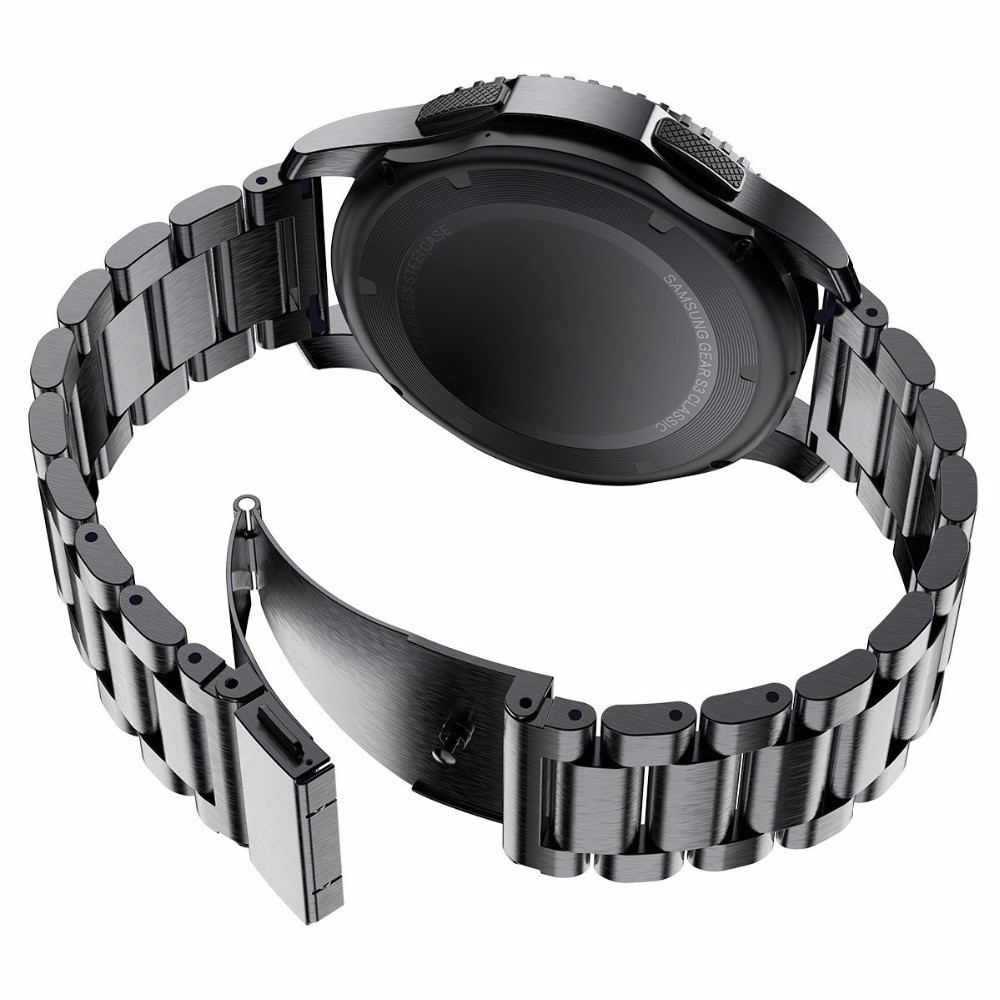  Lyxigt Metallarmband I Rostfritt Stål - Svart (20mm)