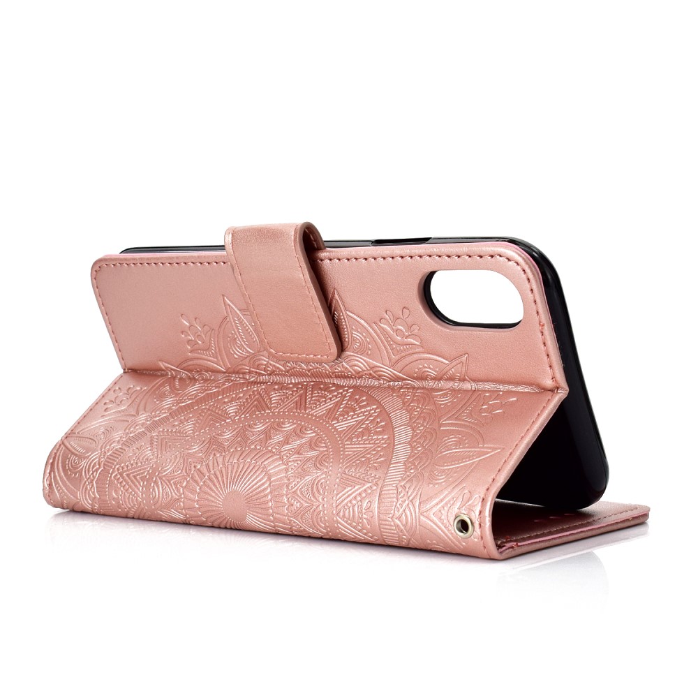  iPhone XR - Mandala Plånboksfodral - Roséguld