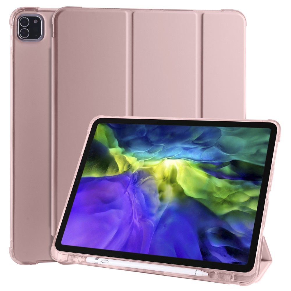  iPad Pro 12.9 (2018/2020) - Tri-Fold med pennhållare - Roséguld