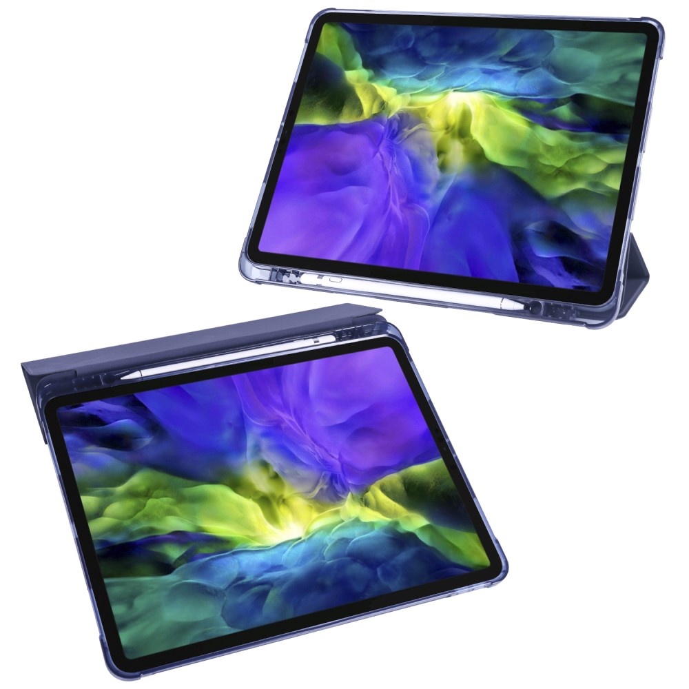 iPad Pro 12.9 (2018/2020) - Tri-Fold med pennhållare - Mörk Blå