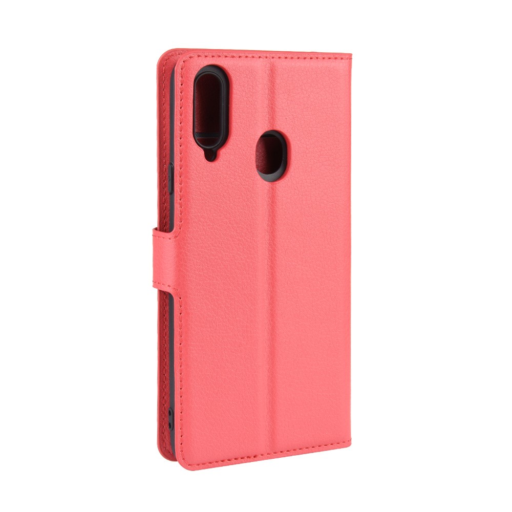  Samsung Galaxy A20s - Litchi Plånboksfodral - Röd