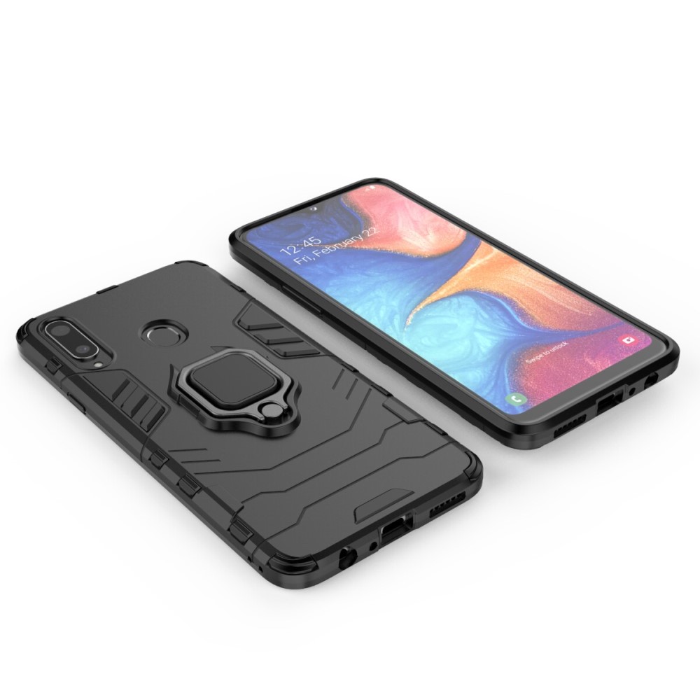  Samsung Galaxy A20s - Hybrid Ring Skal - Svart