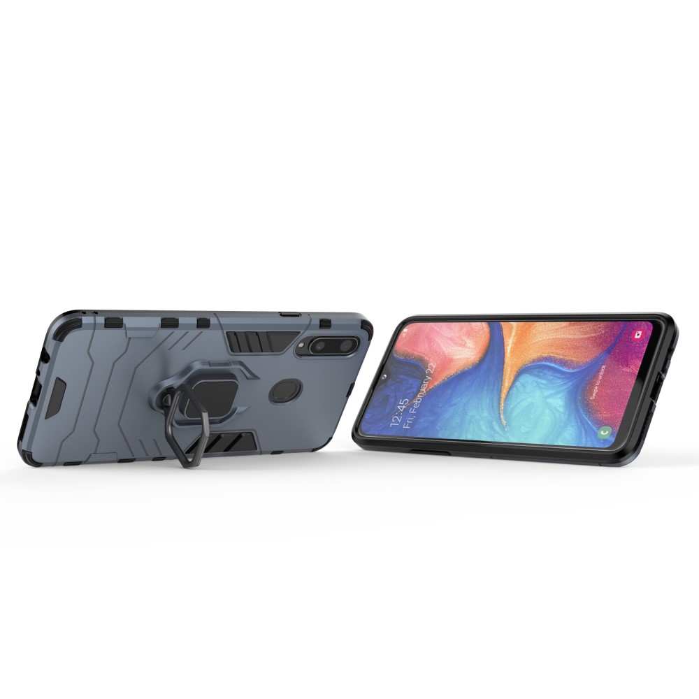  Samsung Galaxy A20s - Hybrid Ring Skal - Navy Blue
