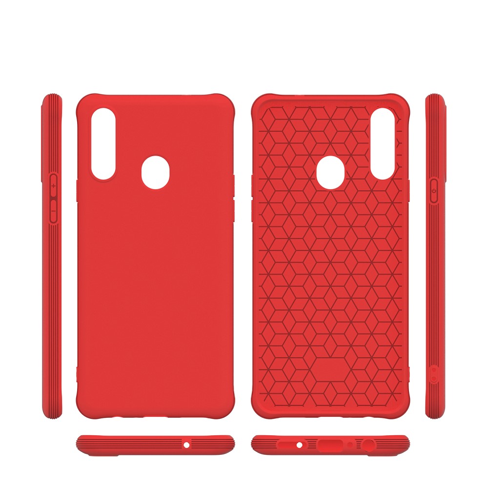  Samsung Galaxy A20s - Shockproof Matt TPU Skal - Röd