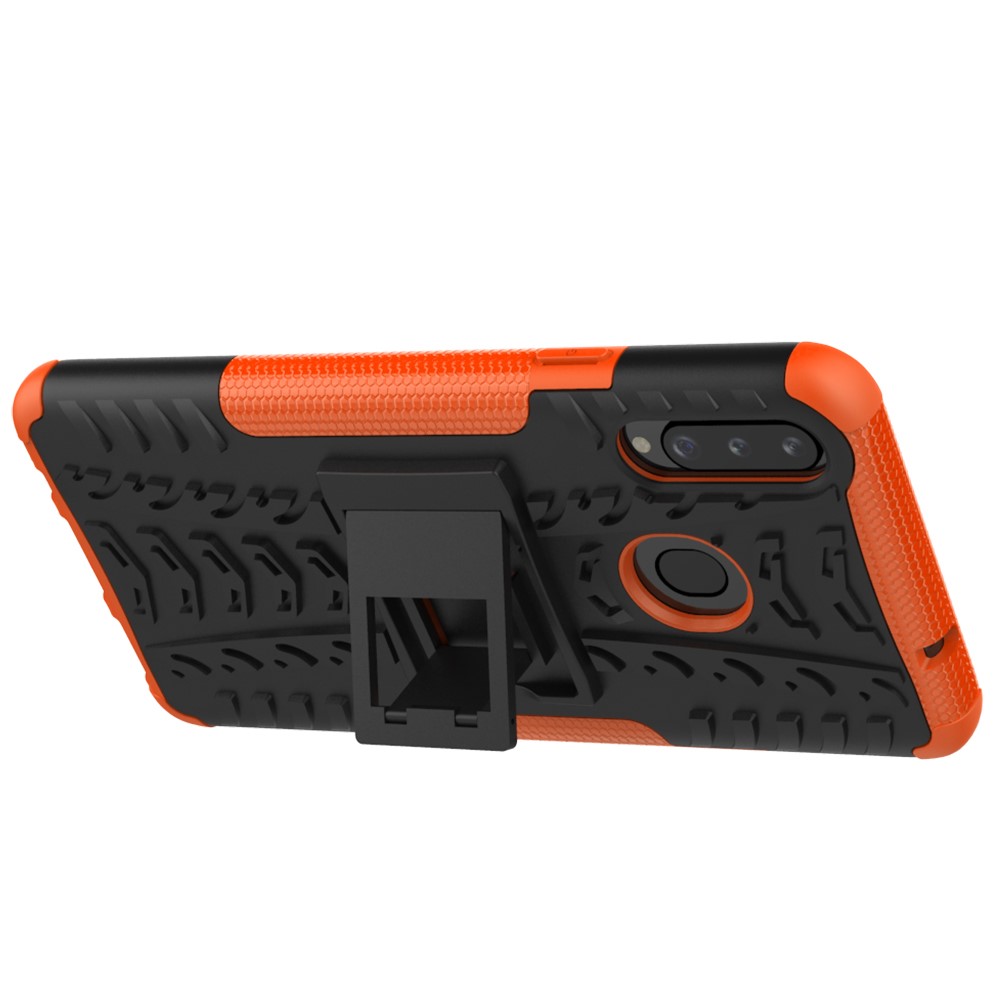  Samsung Galaxy A20s - Ultimata Stöttåliga Skalet med Stöd - Orange