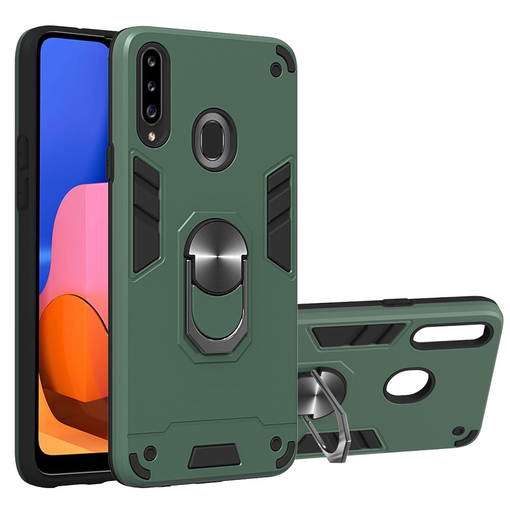  Samsung Galaxy A20s - Ring Skal - Grön