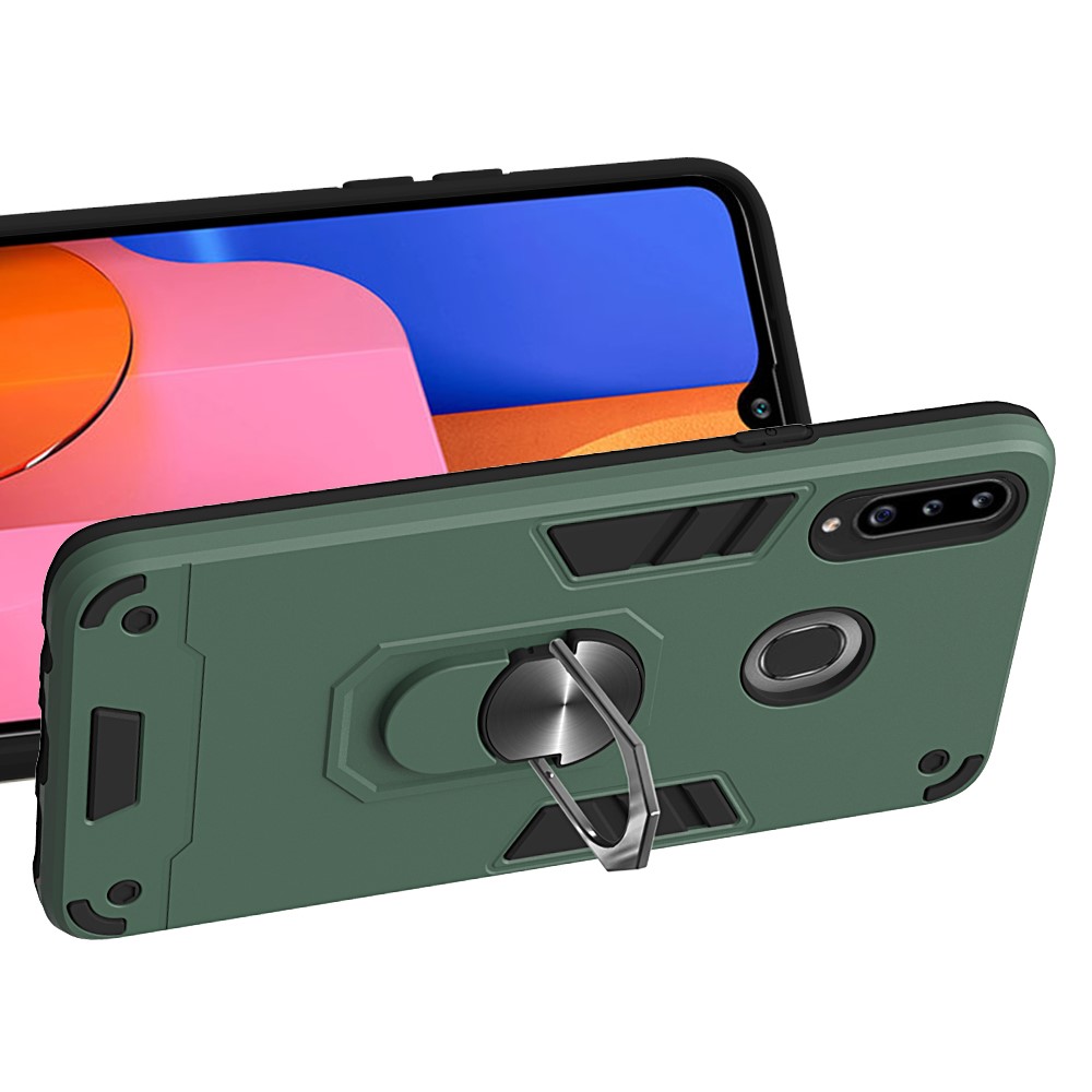  Samsung Galaxy A20s - Ring Skal - Grön