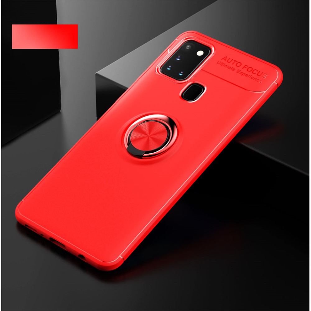 LENUO Samsung Galaxy A21s - LENUO Ring Skal - Röd