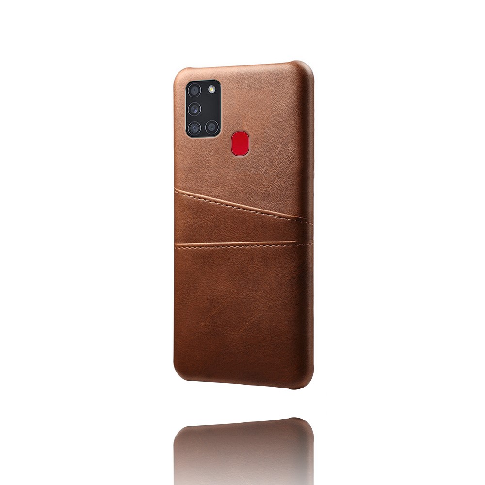  Samsung Galaxy A21s - Skal med Kortfack - Brun