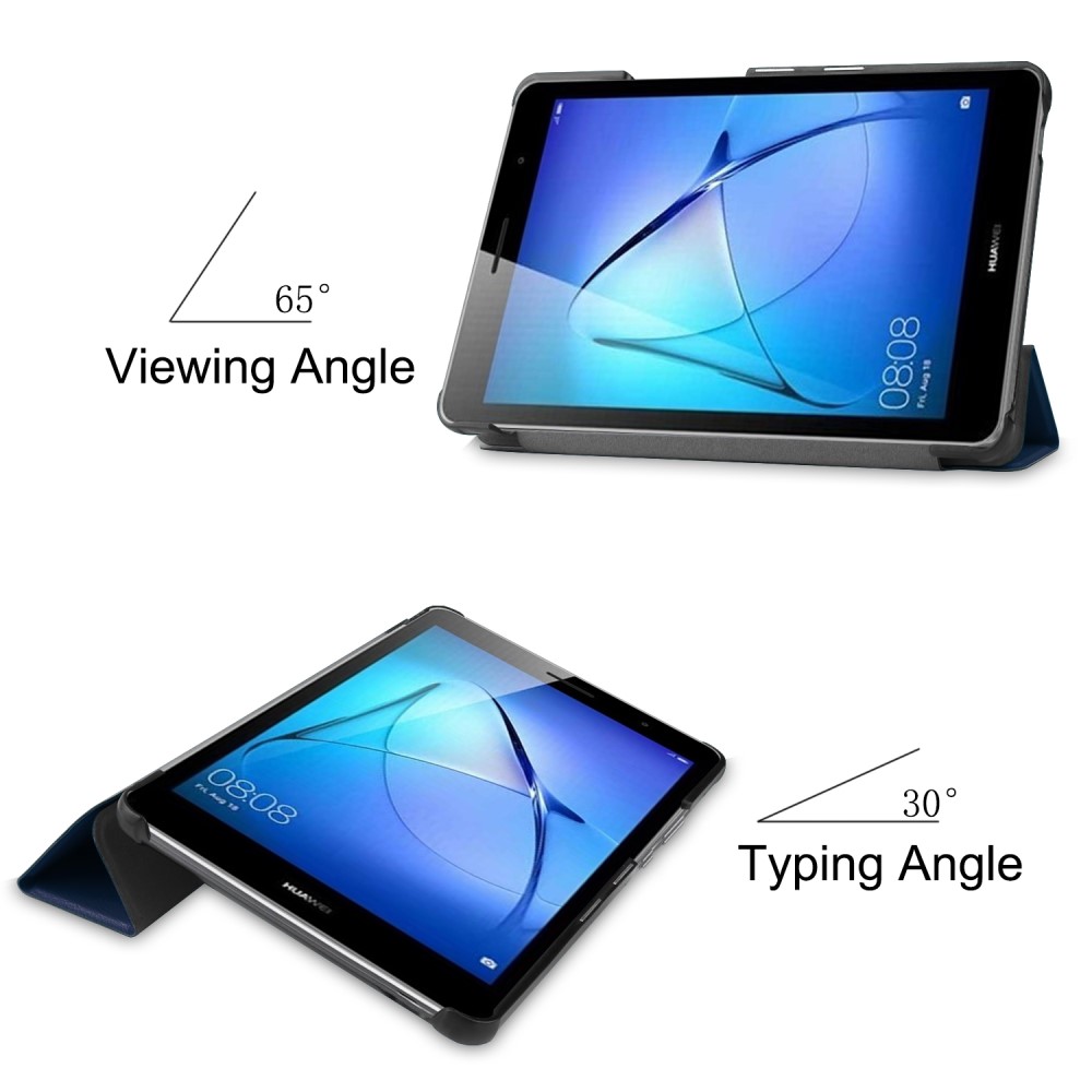  Huawei MatePad T8 - Tri-Fold Fodral - Mörk Blå