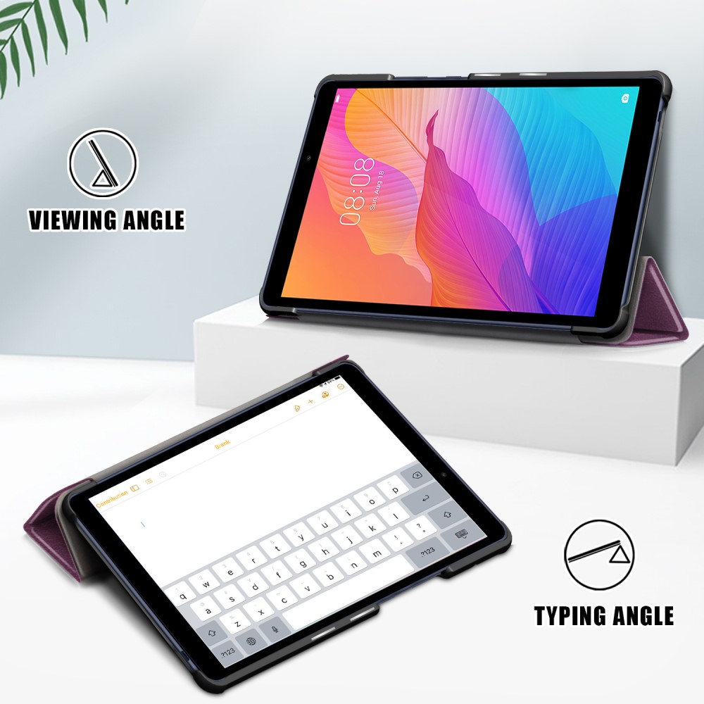  Huawei MatePad T8 - Tri-Fold Fodral - Lila