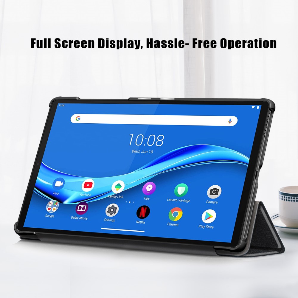  Lenovo Tab M10 Plus (2nd Gen) Tri-Fold Fodral Svart