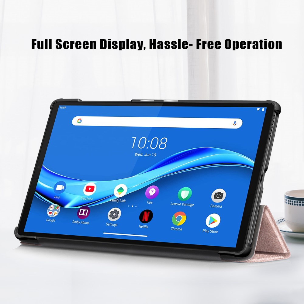  Lenovo Tab M10 Plus (2nd Gen) Tri-Fold Fodral Roséguld