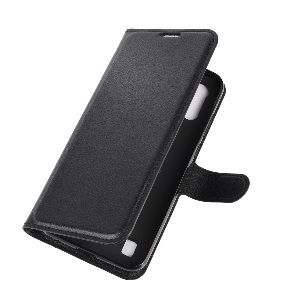 Motorola Moto E6s (2020) - Litchi Plånboksfodral - Svart