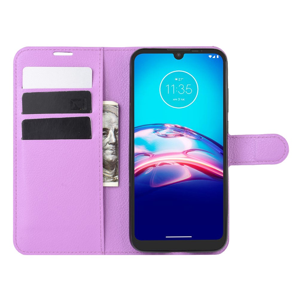  Motorola Moto E6s (2020) - Litchi Plånboksfodral - Lila