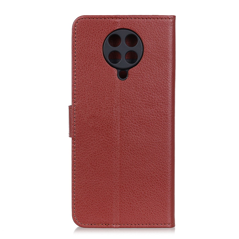  Xiaomi Poco F2 Pro - Litchi Plånboksfodral - Brun