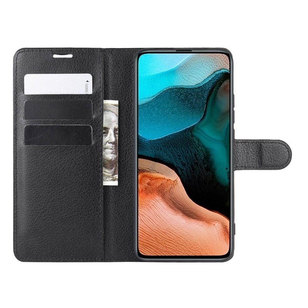  Xiaomi Poco F2 Pro - Litchi Plånboksfodral - Svart
