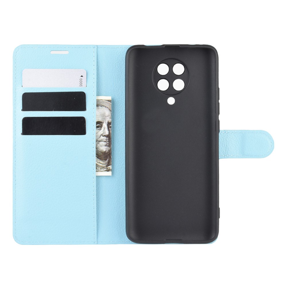  Xiaomi Poco F2 Pro - Litchi Plånboksfodral - Ljus Blå