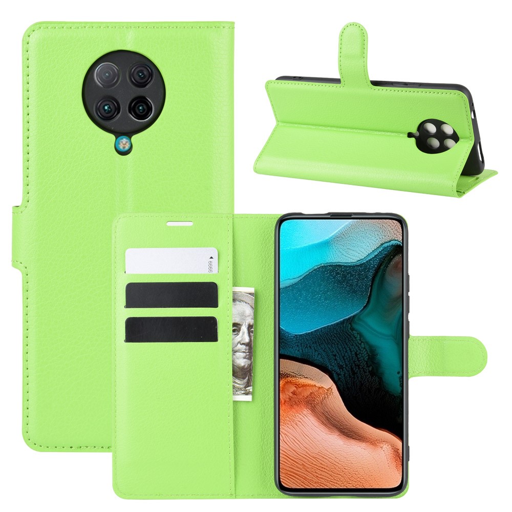  Xiaomi Poco F2 Pro - Litchi Plånboksfodral - Grön