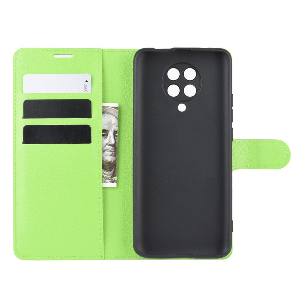  Xiaomi Poco F2 Pro - Litchi Plånboksfodral - Grön