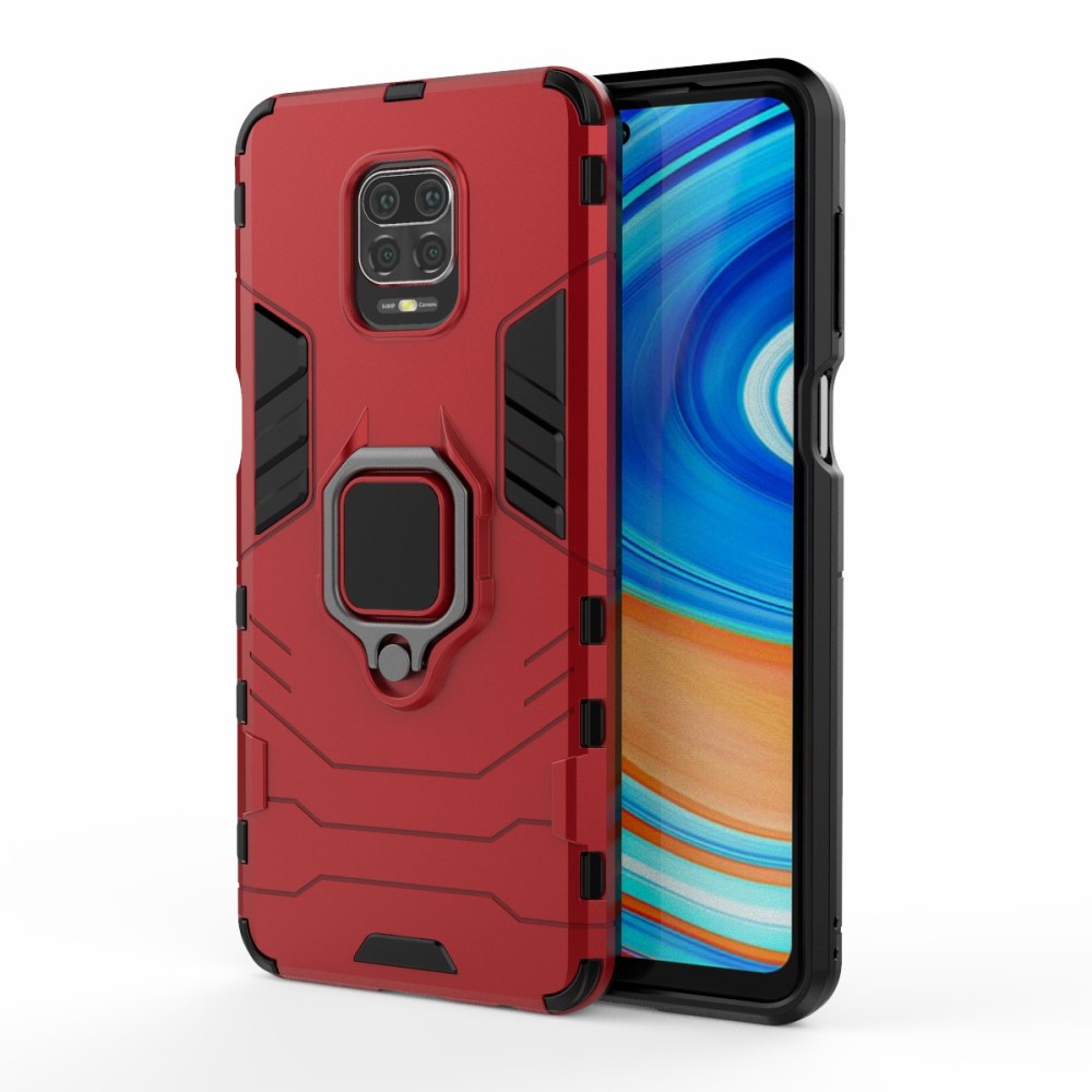  Xiaomi Redmi Note 9 Pro/Note 9S - Hybrid Ring Skal - Röd