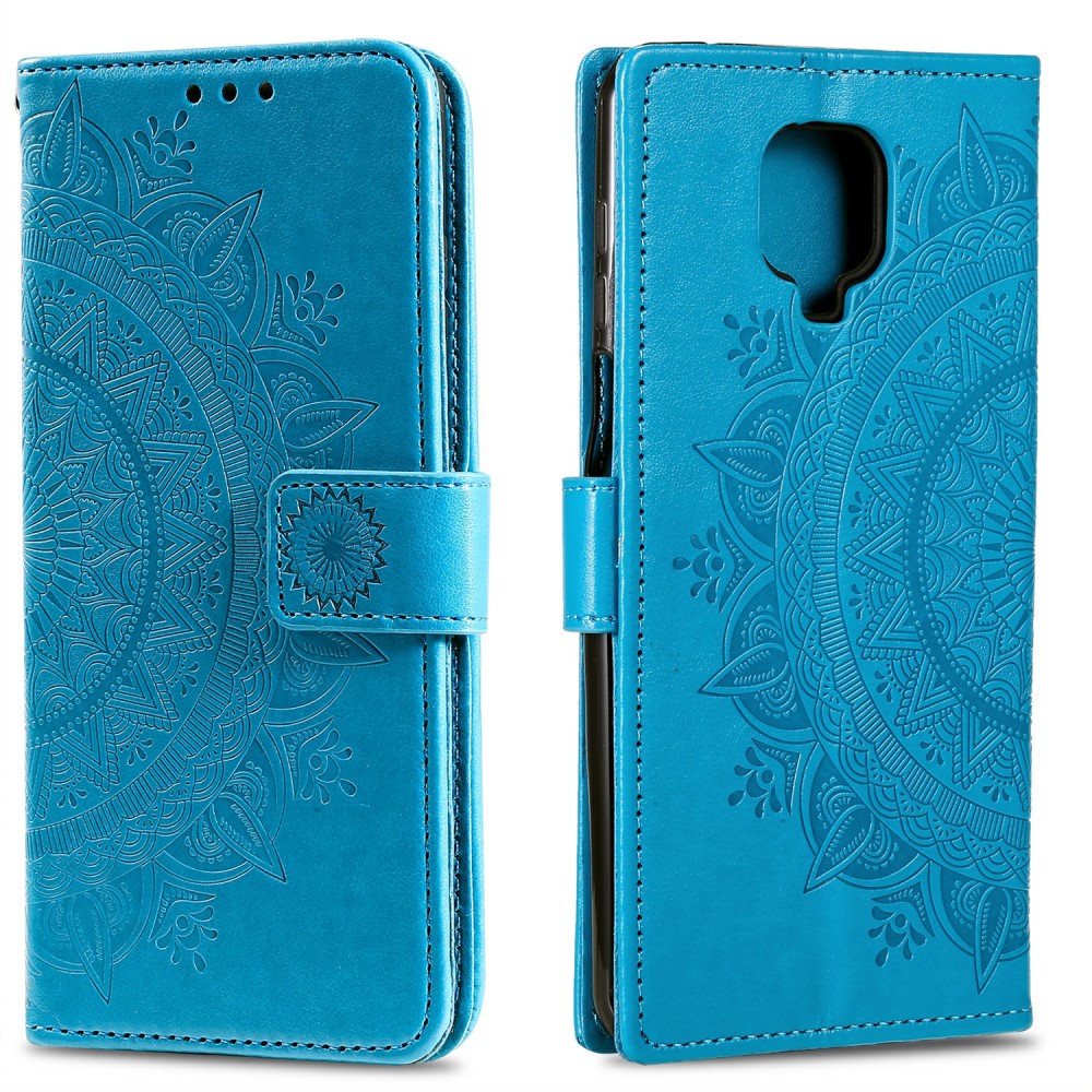  Xiaomi Redmi Note 9 Pro/Note 9S - Mandala Plånboksfodral - Blå