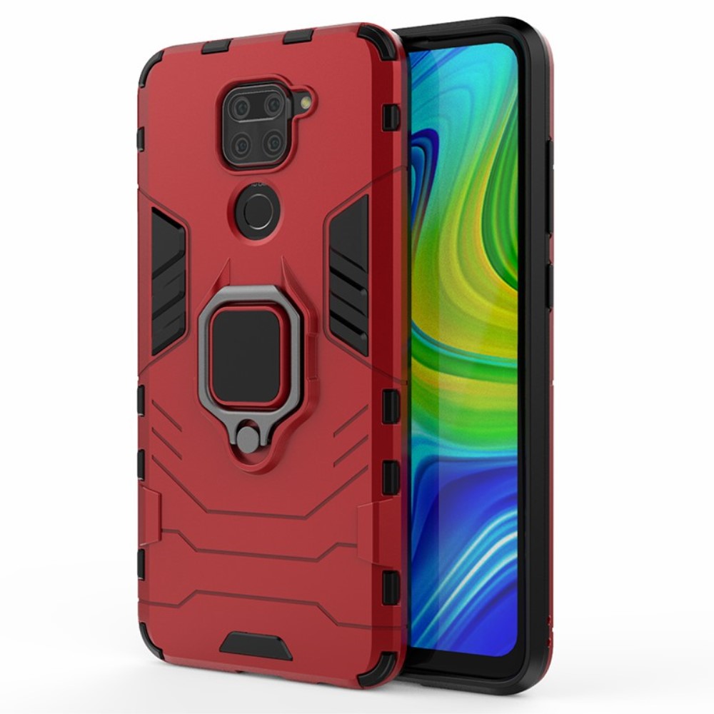  Xiaomi Redmi Note 9 - Hybrid Ring Skal - Röd