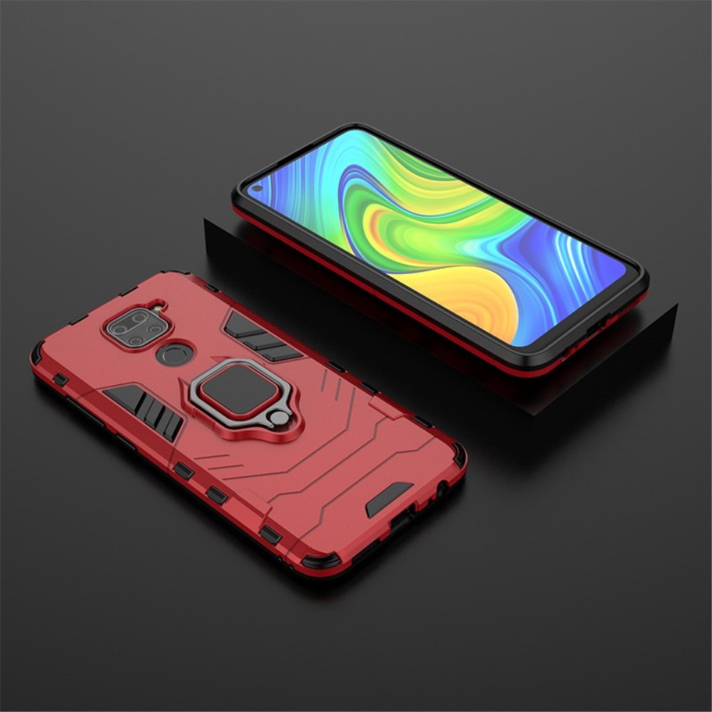  Xiaomi Redmi Note 9 - Hybrid Ring Skal - Röd
