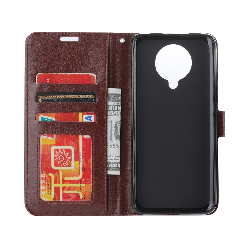  Xiaomi Poco F2 Pro - Crazy Horse Plånboksfodral - Brun