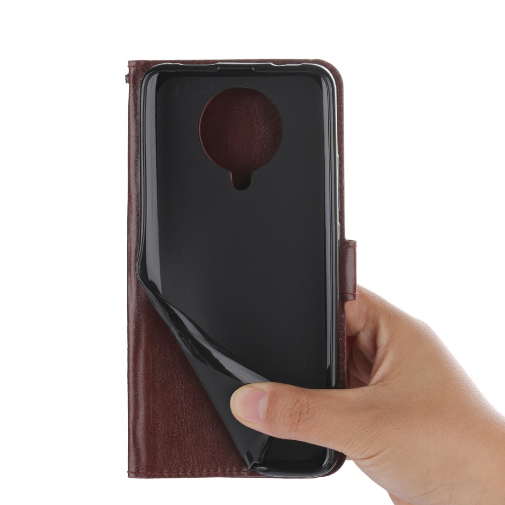  Xiaomi Poco F2 Pro - Crazy Horse Plånboksfodral - Brun