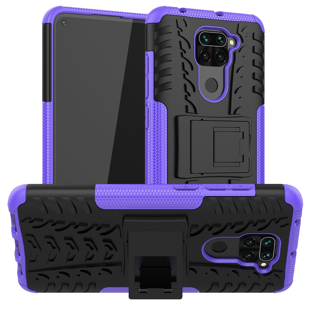  Xiaomi Redmi Note 9 - Ultimata Stöttåliga Skalet med Stöd - Lila