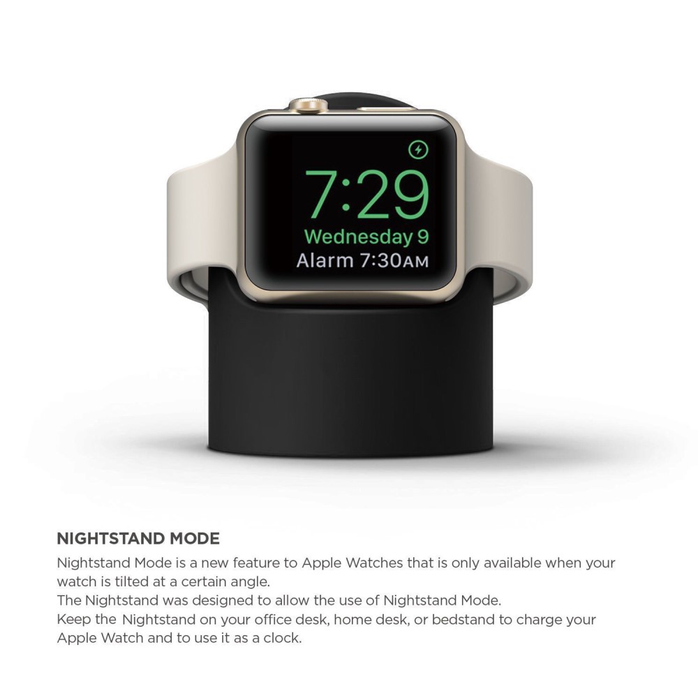  Apple Watch Silikon Stativ Svart