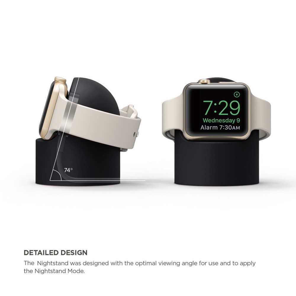  Apple Watch Silikon Stativ Svart