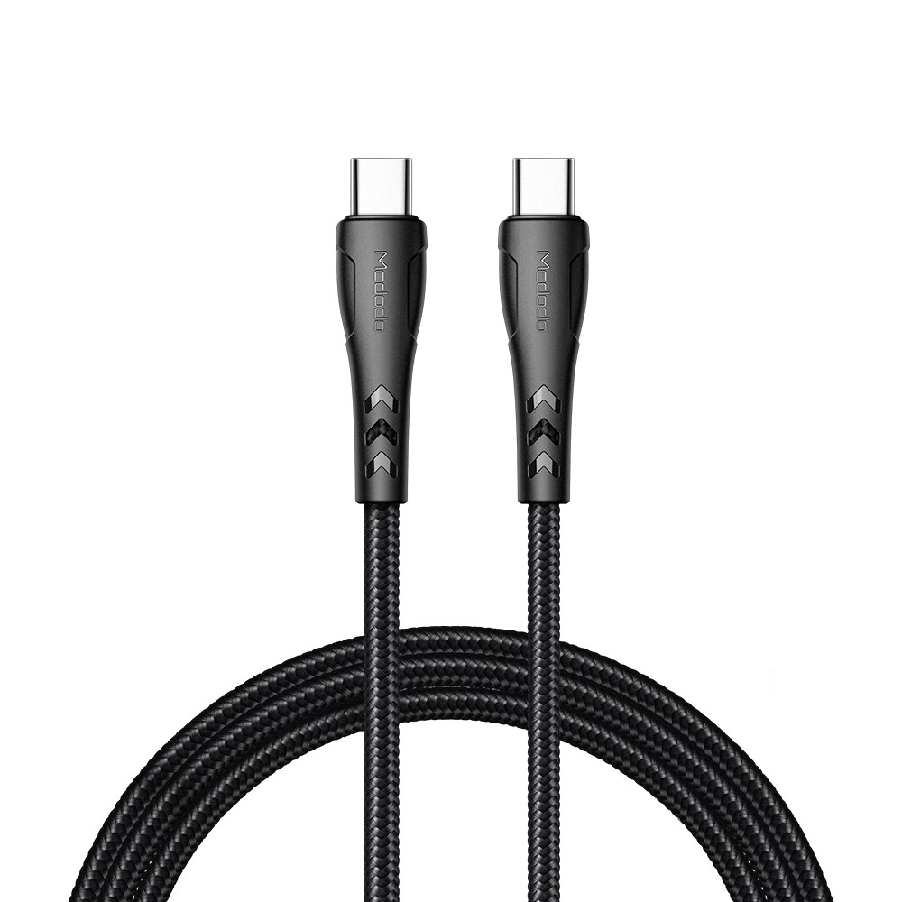 MCDODO MCDODO Snabbladdare 1.2m USB-C - USB-C Nylon Kabel - Svart
