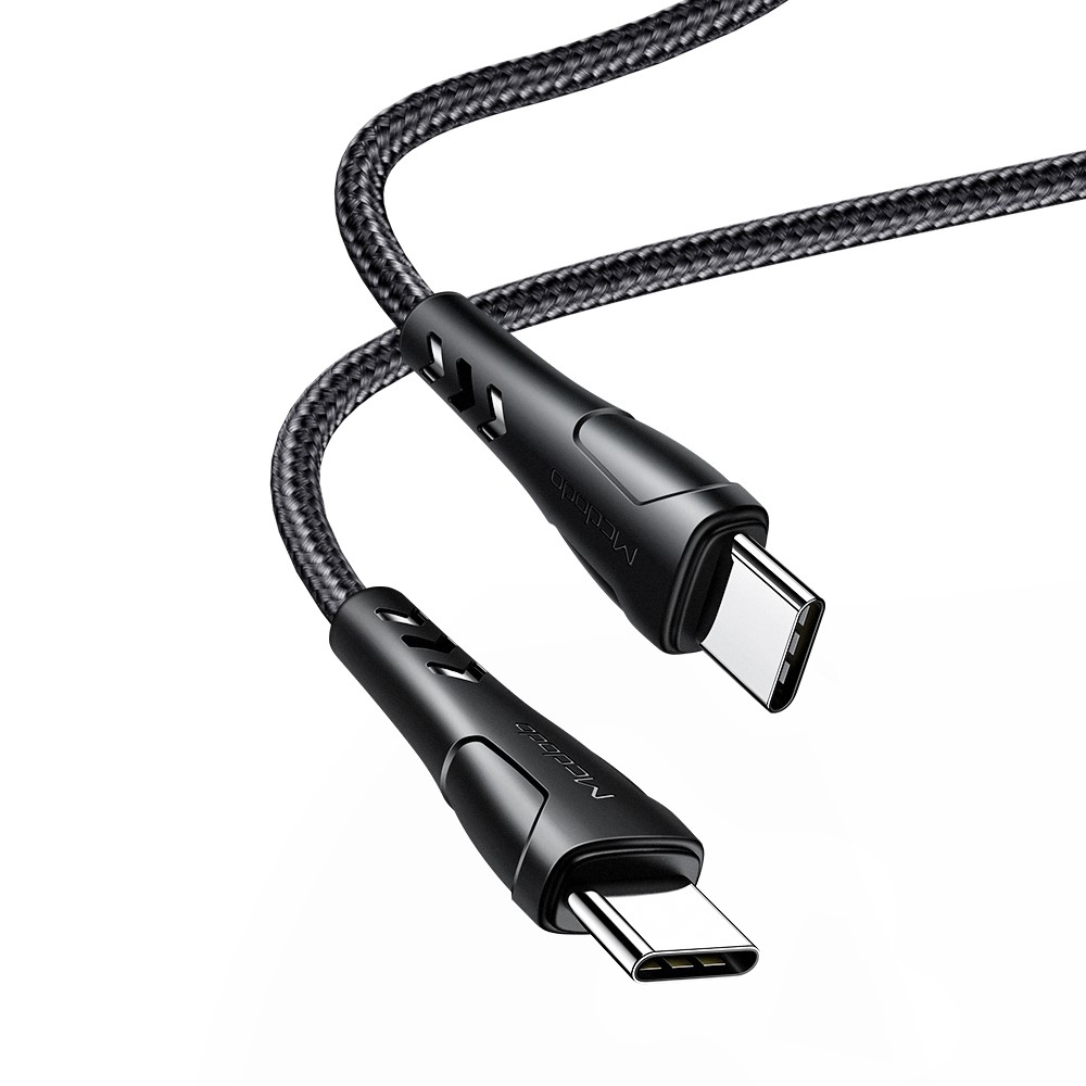 MCDODO MCDODO Snabbladdare 1.2m USB-C - USB-C Nylon Kabel - Svart