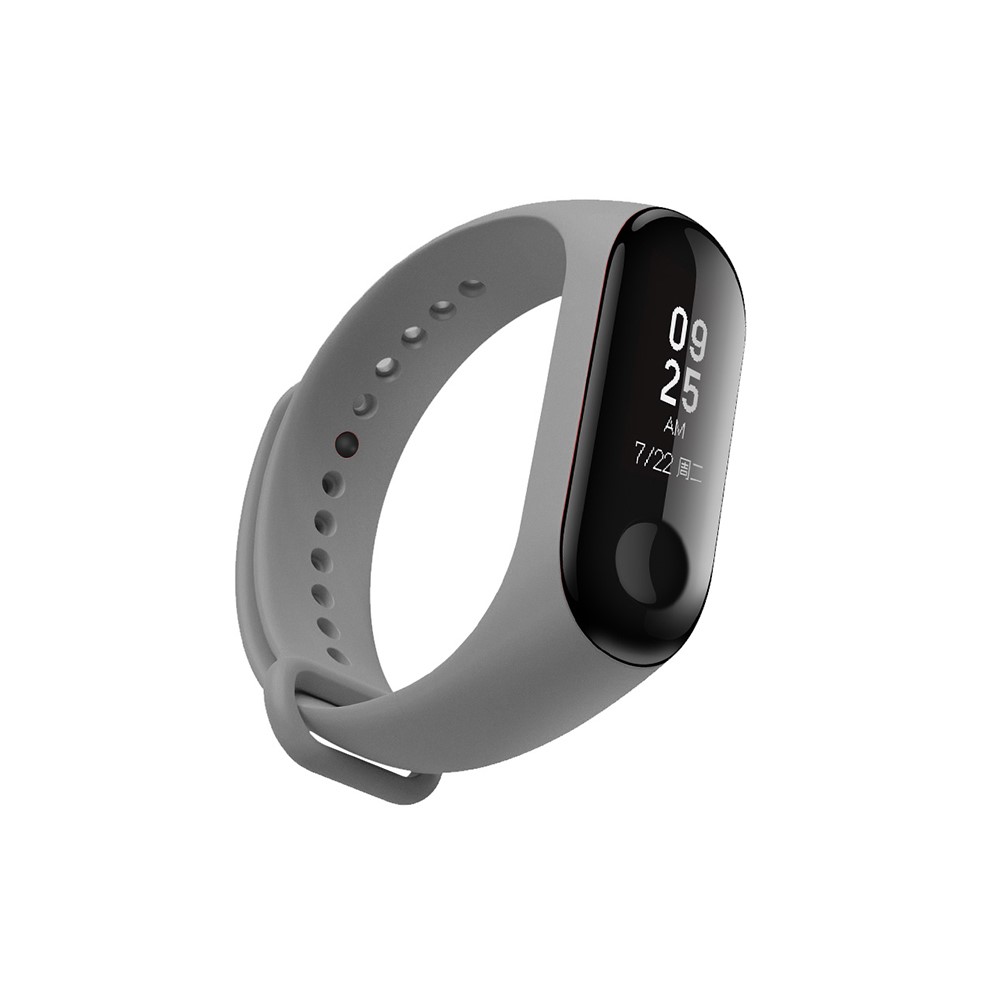  Silikon Armband Xiaomi Band 4/Band 3 - Grå