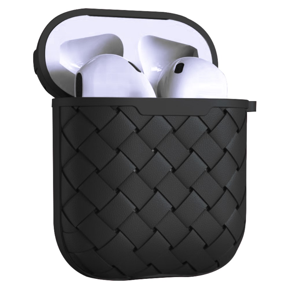 NXE AirPods Skyddsfodral Med Motiv - NXE Väv Textur Skal - Svart