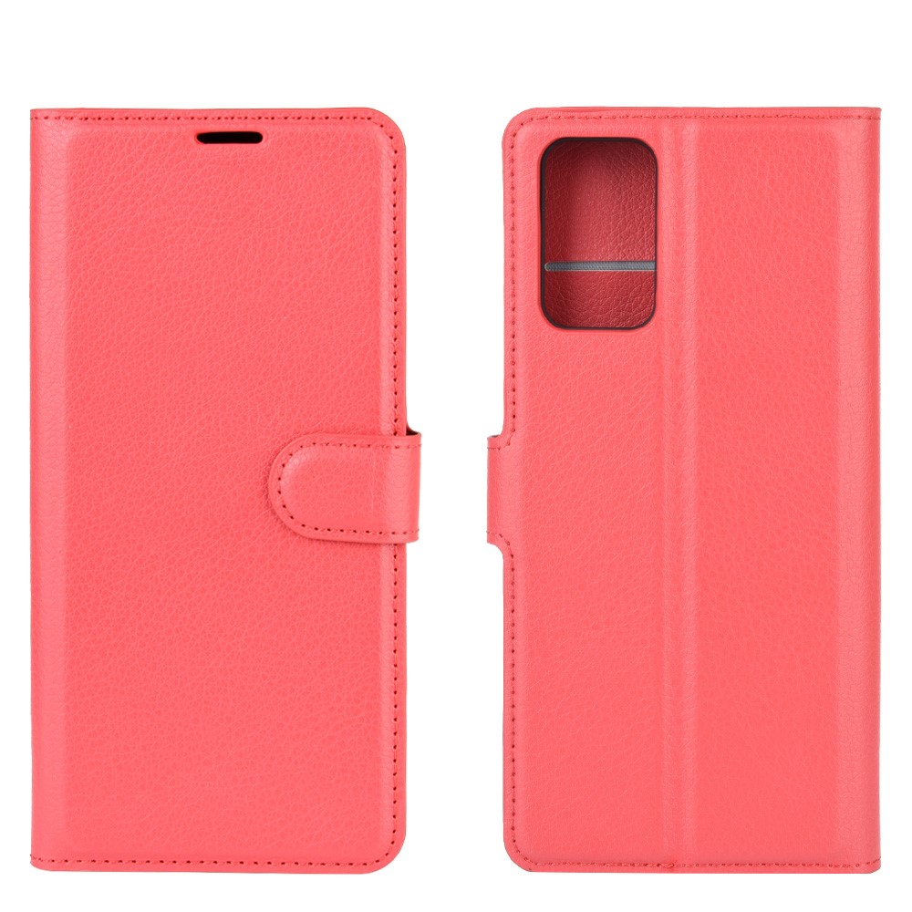  Samsung Galaxy Note 20 - Litchi Plånboksfodral - Röd