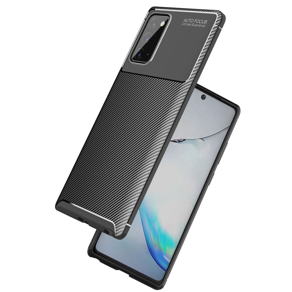  Samsung Galaxy Note 20 - Kolfiber Textur Skal - Svart
