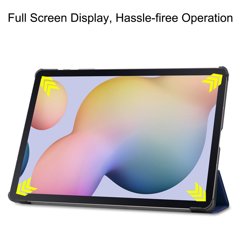  Samsung Galaxy Tab S7 Plus / Tab S8 Plus Tri-Fold S-Pen Laddning Mörk Blå