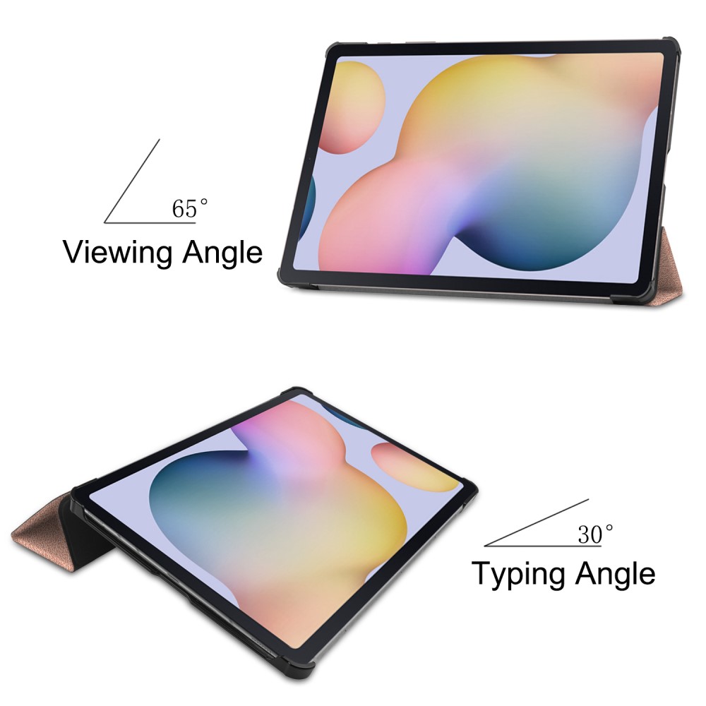  Samsung Galaxy Tab S7 Plus / Tab S8 Plus Tri-Fold S-Pen Laddning Roséguld