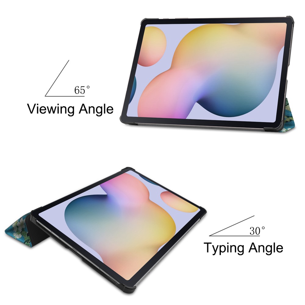  Samsung Galaxy Tab S7 Plus / Tab S8 Plus - Tri-Fold Fodral - Peach Blossom